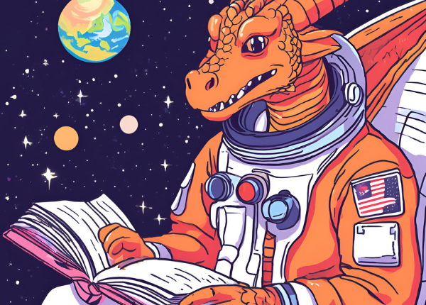 Sci-Fi Lit Dragon Square